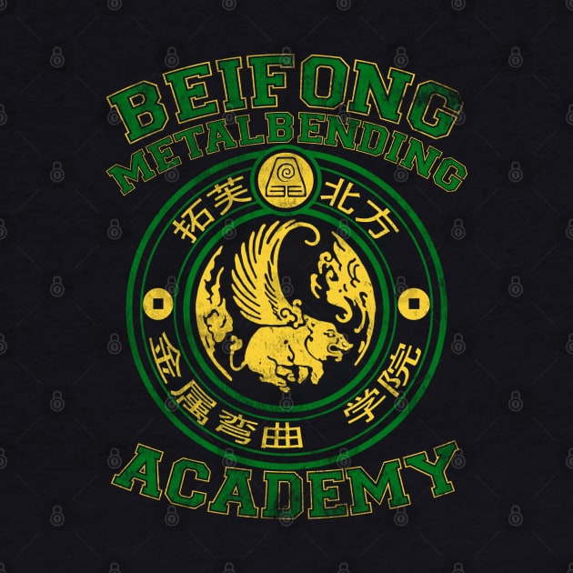 Beifong Metalbending Academy - Green & Gold by KumoriDragon